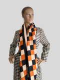 Foulard MARRON imprimé à carreaux