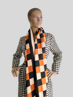 Foulard MARRON imprimé à carreaux