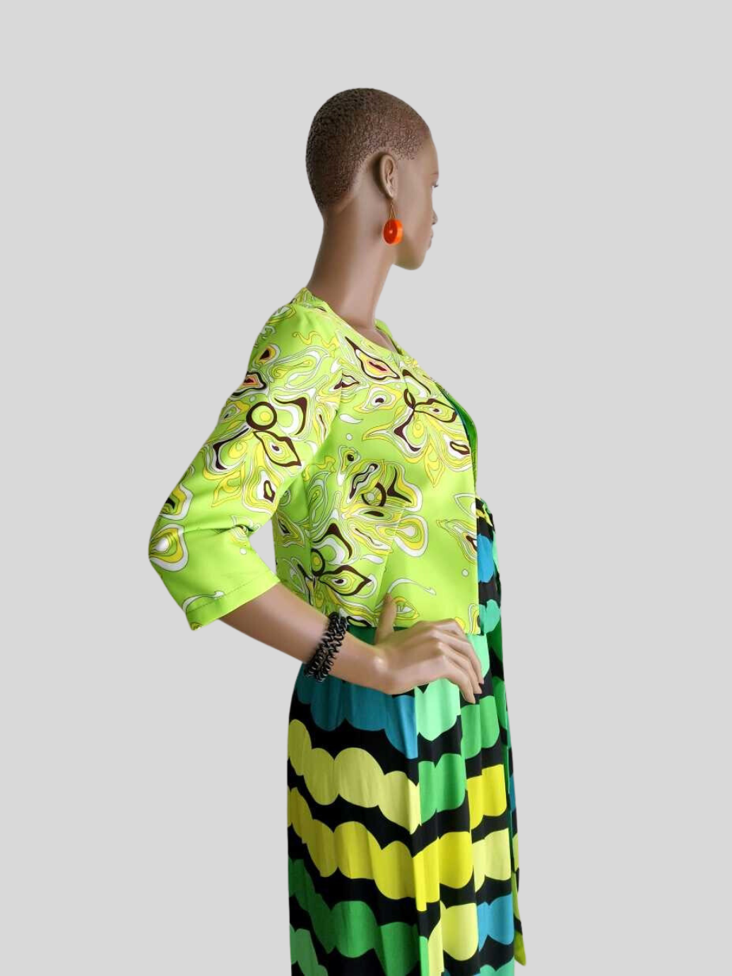 Boléro VERT imprimé à fleurs