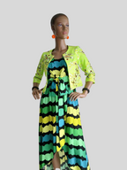 Boléro VERT imprimé à fleurs