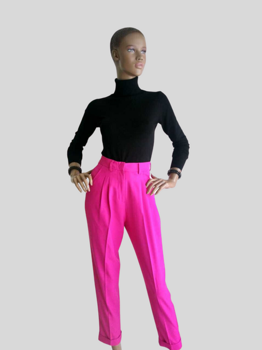 Pantalon à pinces ROSE FUCHSIA