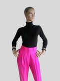 Pull col roulé noir femme