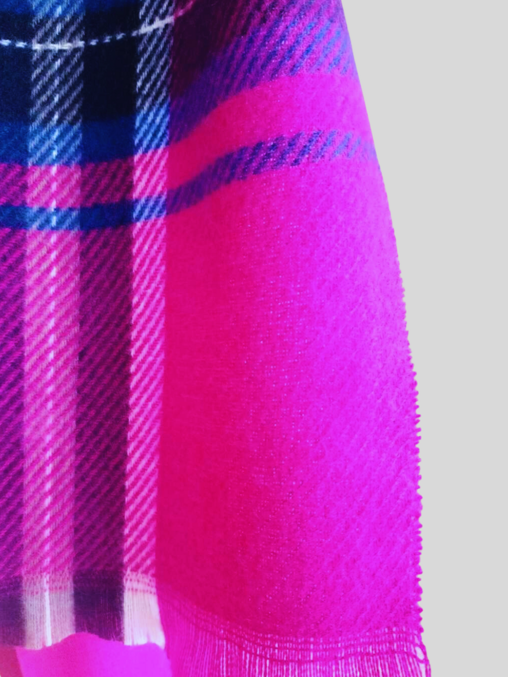 Écharpe ROSE FUCHSIA imprimée à carreaux