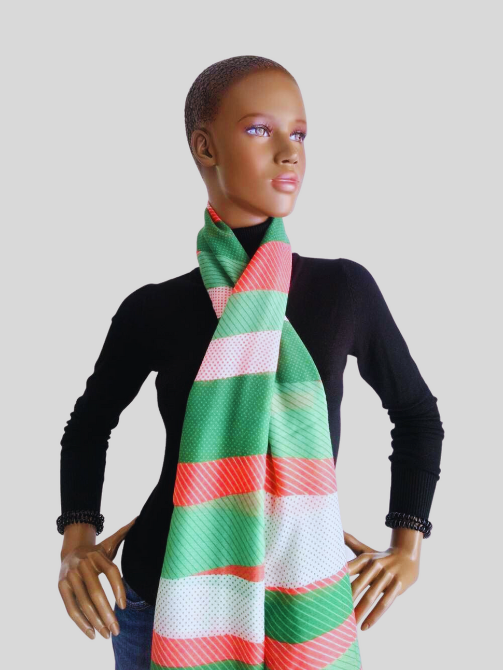 Foulard VERT imprimé