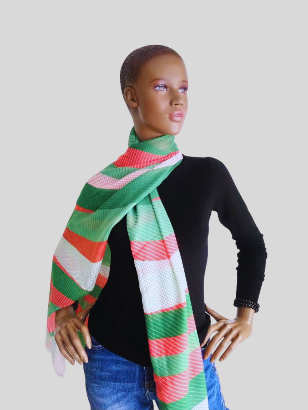 Foulard VERT imprimé