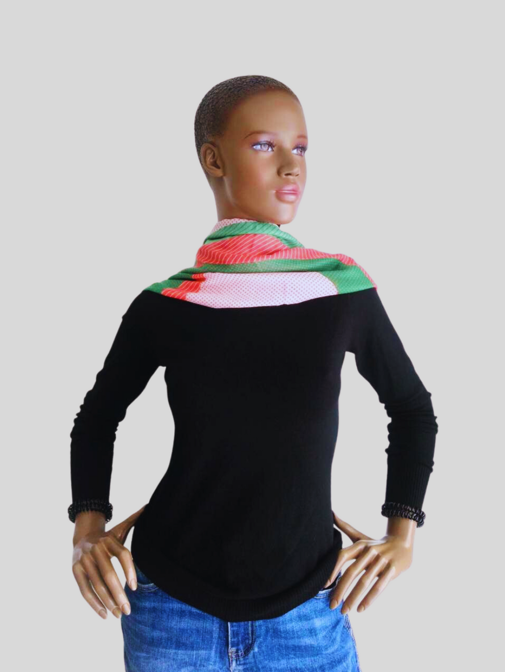 Foulard VERT imprimé