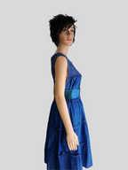 Ceinture large BLEUE à boucle