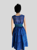 Ceinture large BLEUE à boucle