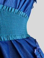 Ceinture large BLEUE à boucle