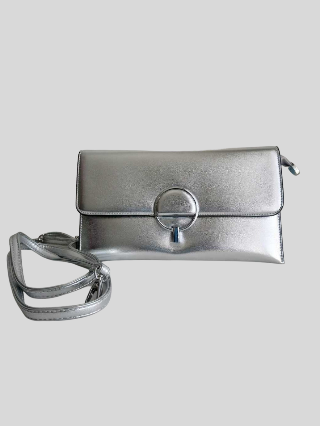 Sac ARGENTÉ en bandoulière ou pochette