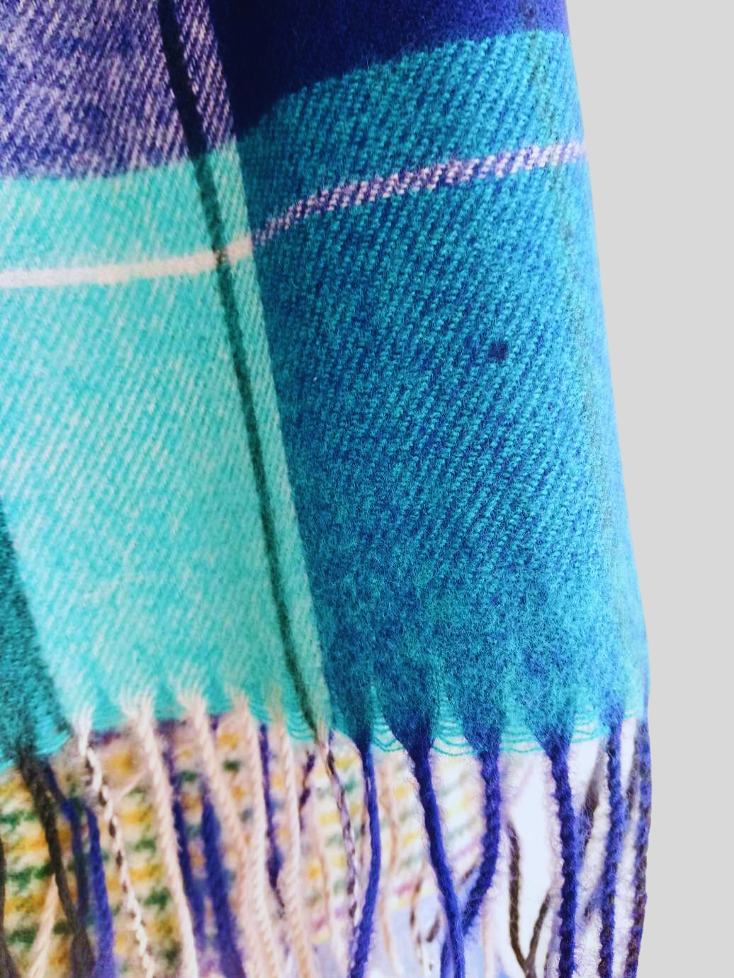 Écharpe VERTE imprimée à carreaux