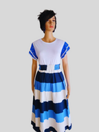 Jupe à rayures BLEUES