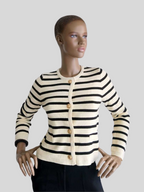 Cardigan BEIGE à rayures