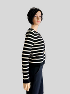 Cardigan NOIR à rayures