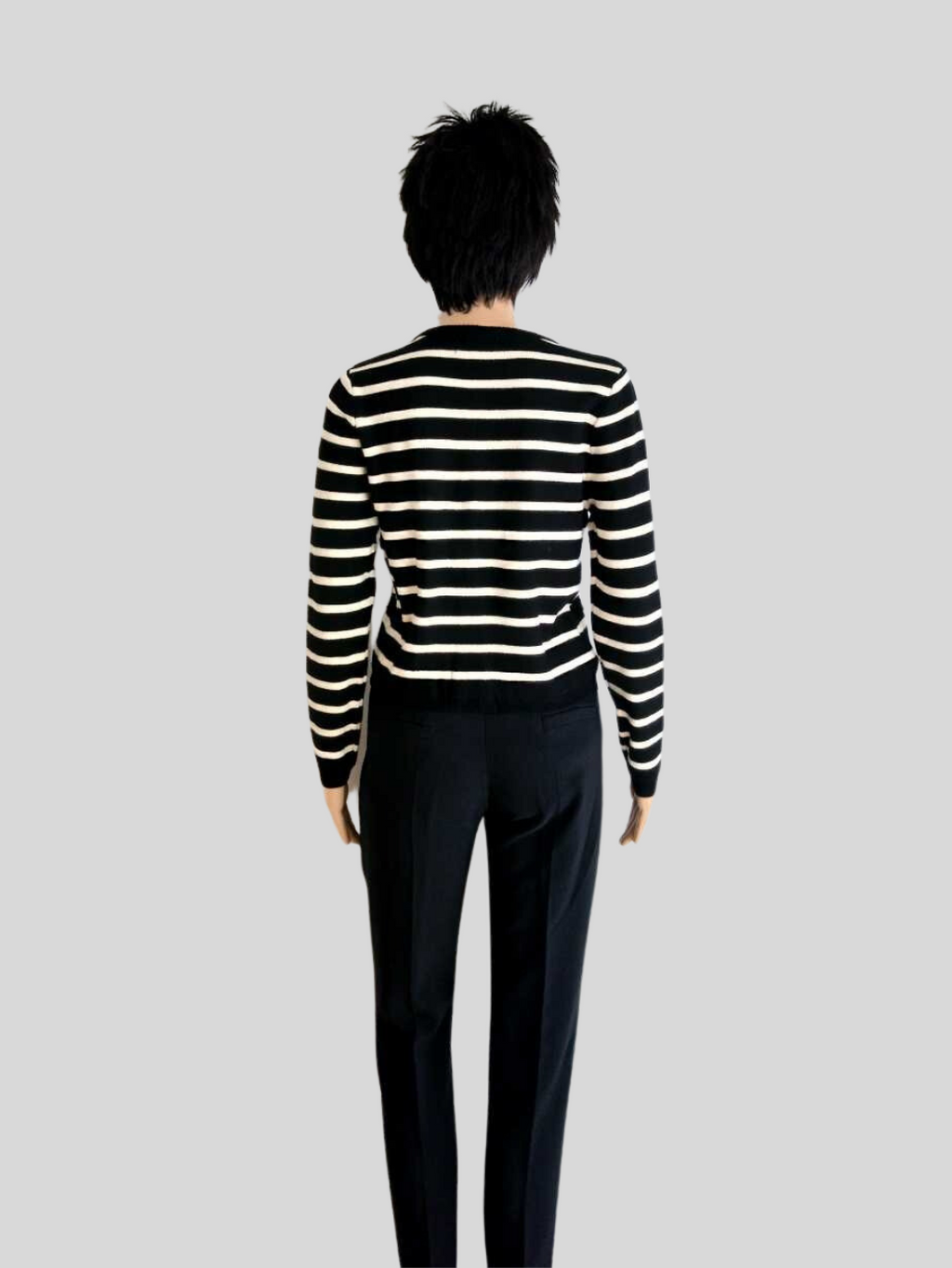 Cardigan NOIR à rayures