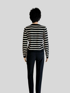 Cardigan NOIR à rayures