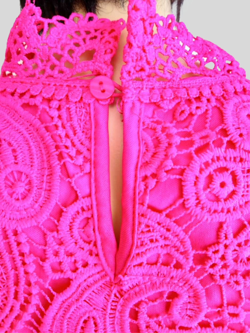 Blouse ROSE FUCHSIA en dentelle