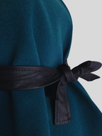 Cape VERTE avec ceinture à nouer