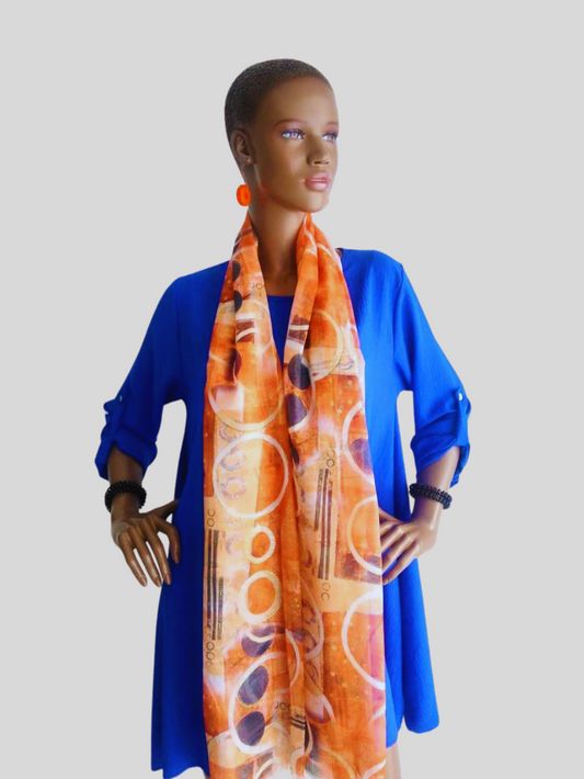 Foulard ORANGE imprimé