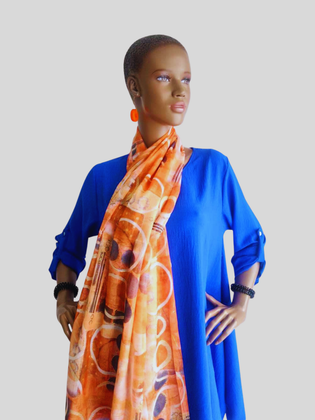 Foulard ORANGE imprimé