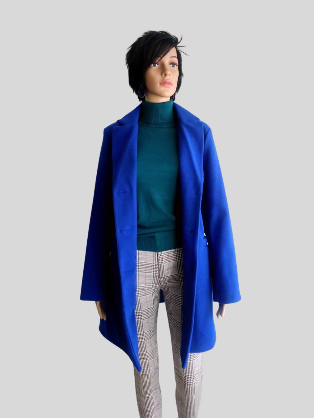 Manteau BLEU ÉLECTRIQUE