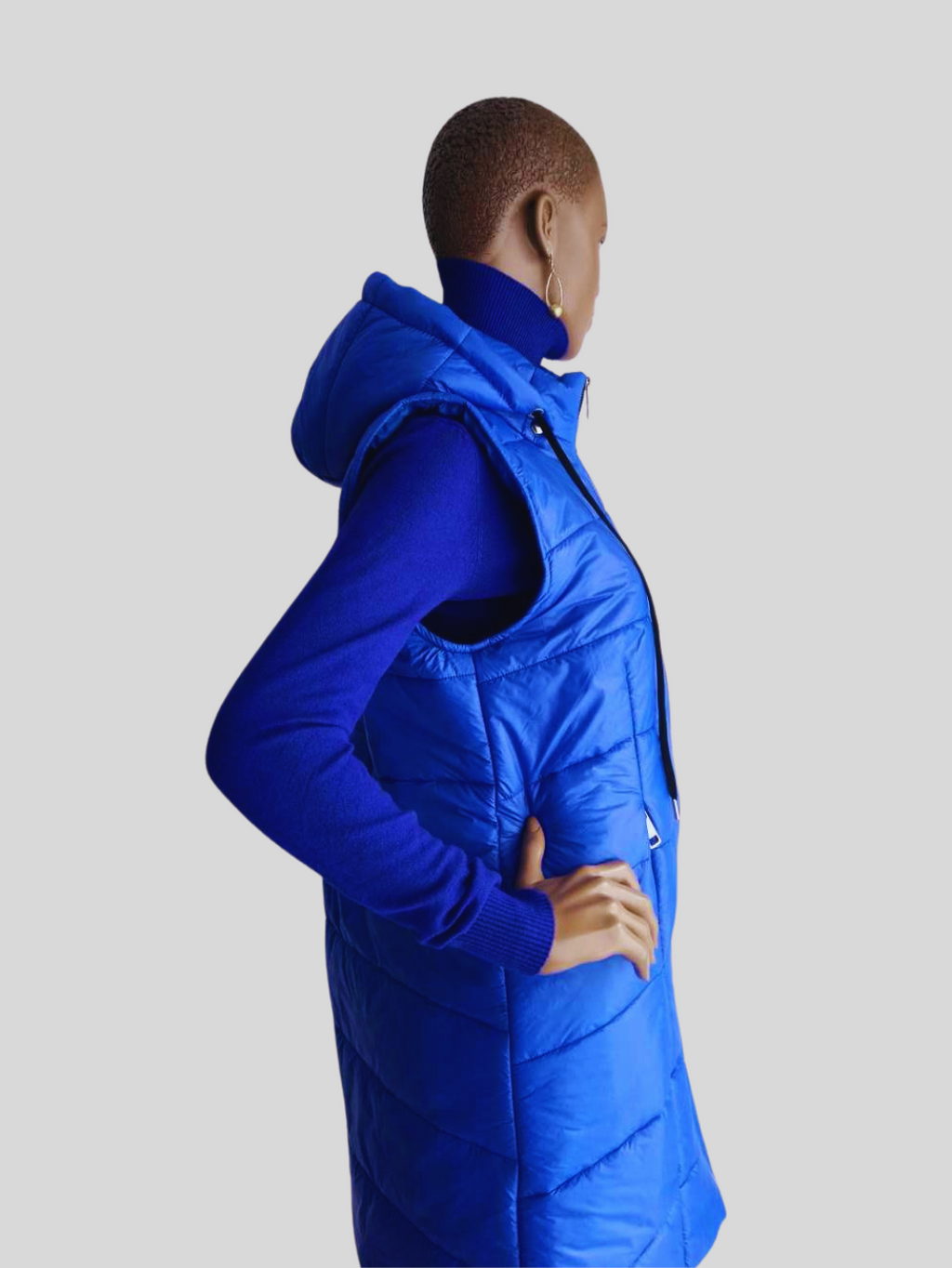 Doudoune BLEUE ÉLECTRIQUE à capuche