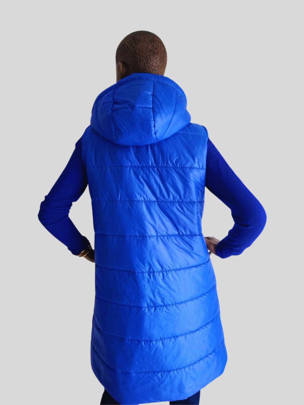 Doudoune BLEUE ÉLECTRIQUE à capuche