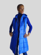 Doudoune BLEUE ÉLECTRIQUE à capuche