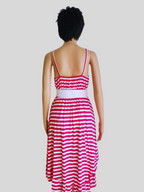 Robe à rayures ROSE FUCHSIA