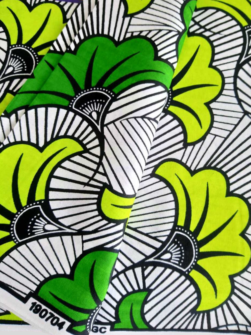 Pagne WAX FLEUR DE MARIAGE VERT