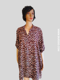 Robe-chemise imprimée léopard