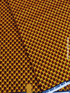 Pagne WAX écaille de poisson JAUNE & NOIR