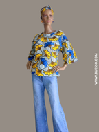 Mode popo - Top femme en Wax fait main 100% coton