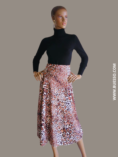 Jupe léopard élégante