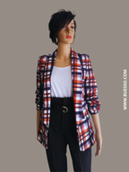 Blazer MARRON à manches froncées