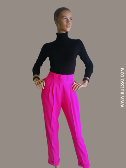 Pantalon à pinces ROSE FUCHSIA