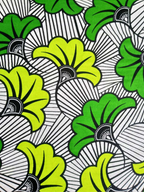 Pagne WAX FLEUR DE MARIAGE VERT