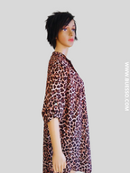 Robe-chemise imprimée léopard