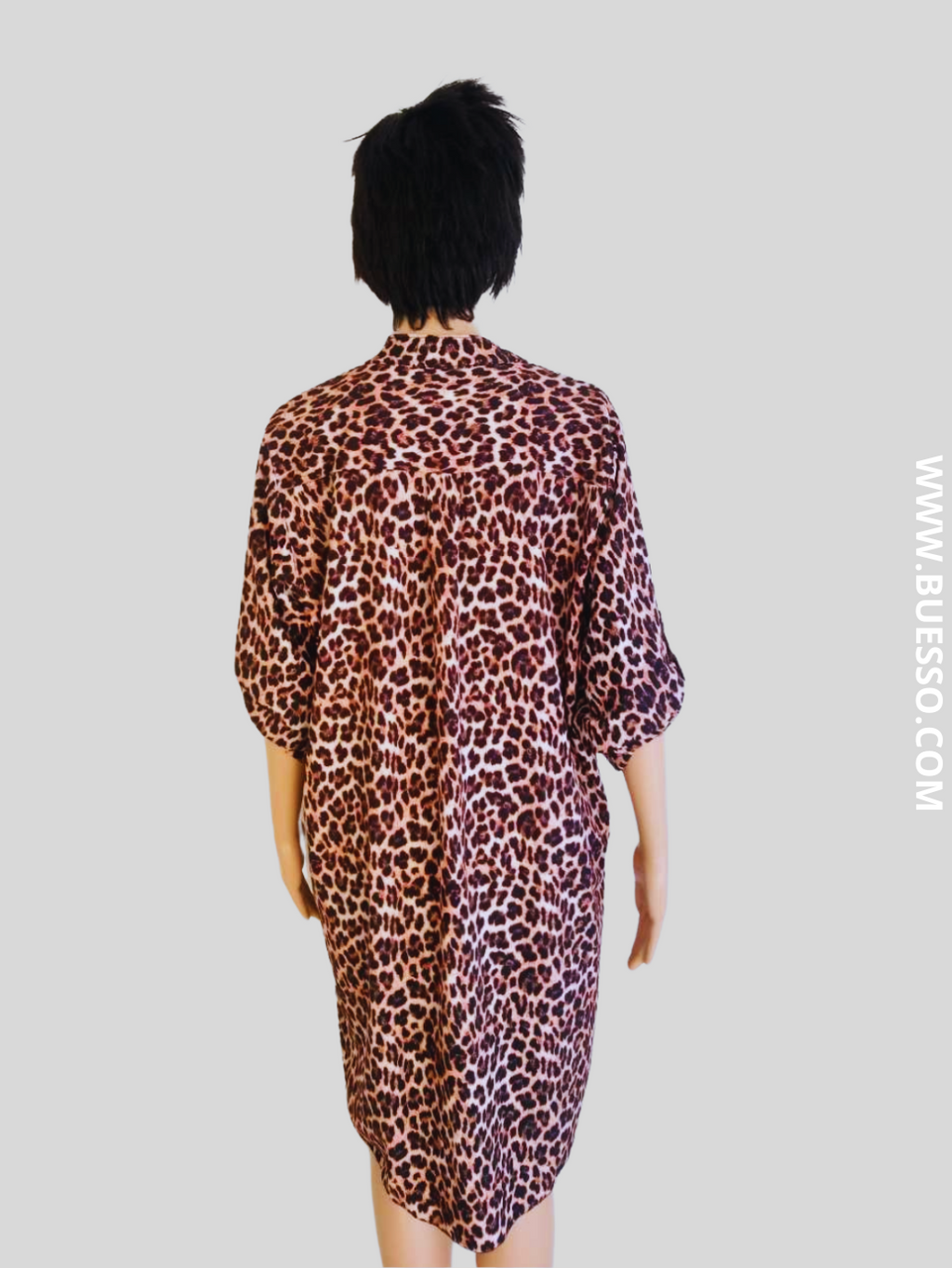 Robe-chemise imprimée léopard