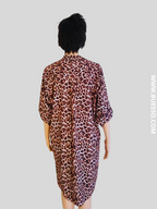 Robe-chemise imprimée léopard