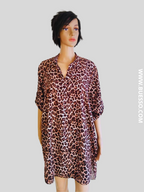 Robe-chemise imprimée léopard