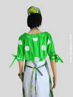 Tablier de cuisine en Wax FLEUR DE MARIAGE - fait main en France