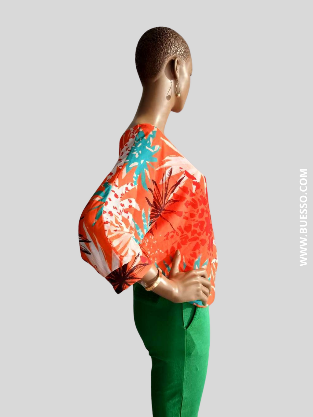 Blouse ORANGE imprimée à fleurs
