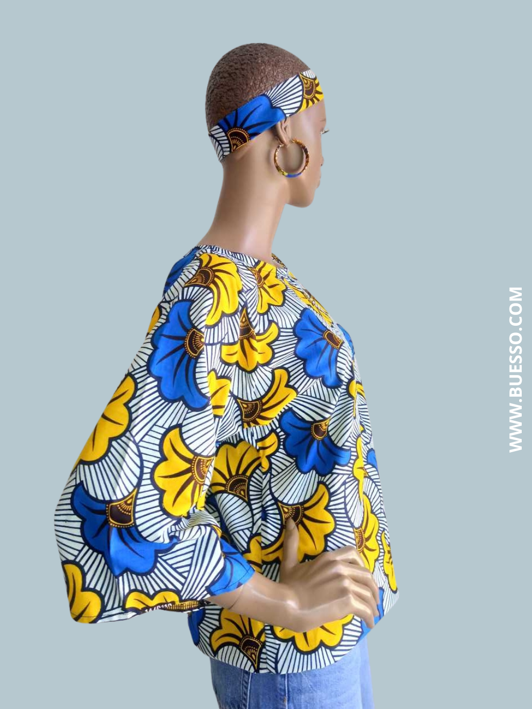 Mode popo - Top femme en Wax fait main 100% coton