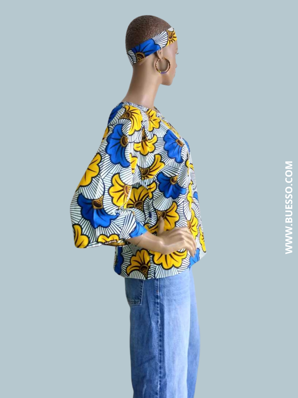 Mode popo - Top femme en Wax fait main 100% coton