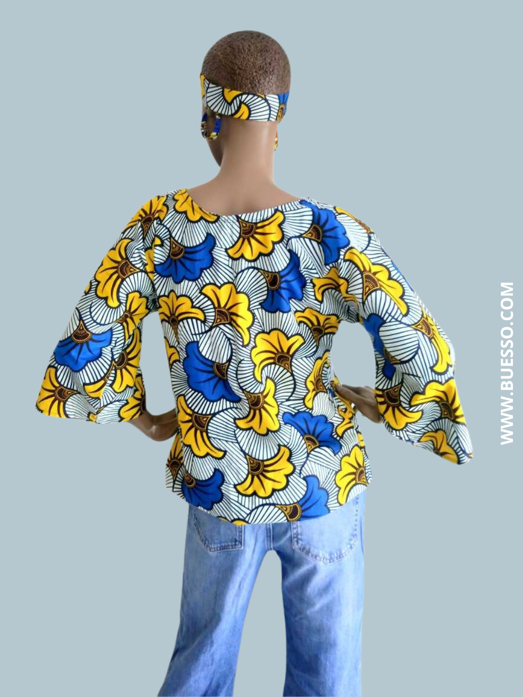 Mode popo - Top femme en Wax fait main 100% coton