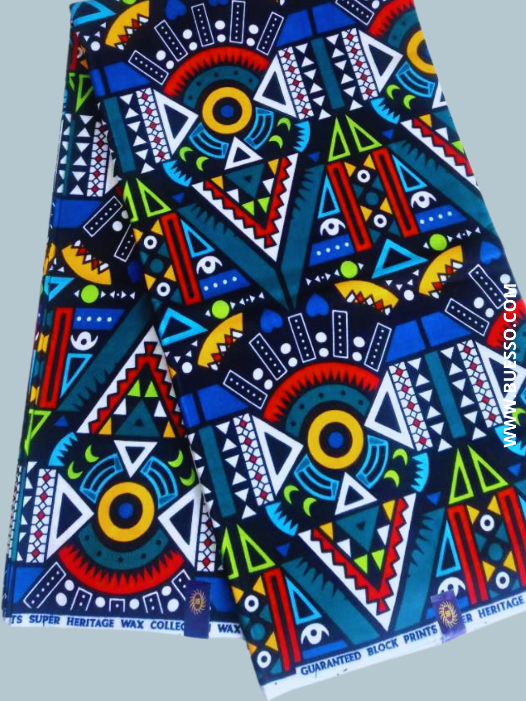 Pagne WAX MULTICOLORE motif collier africain