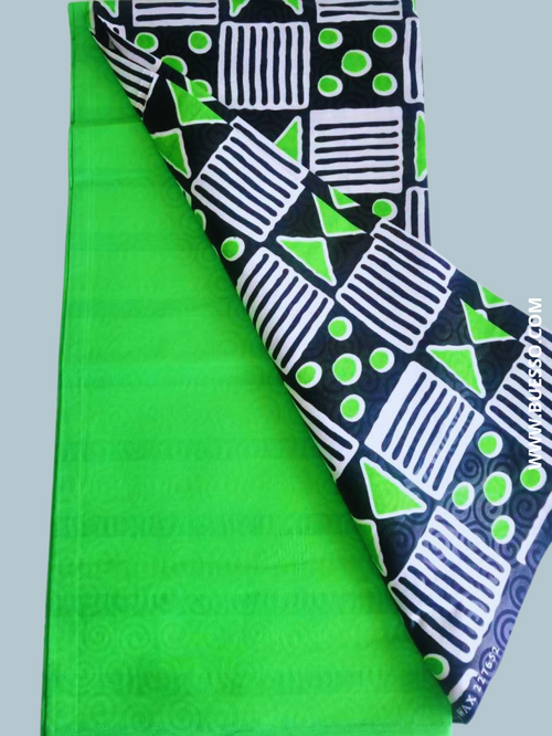 Bazin 2 TONS VERT POMME & NOIR