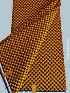 Pagne WAX écaille de poisson JAUNE & NOIR