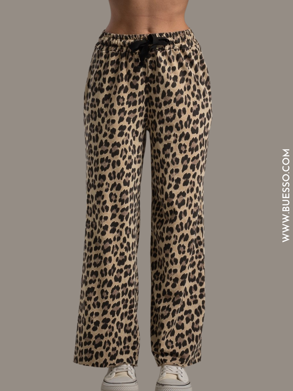 Ensemble femme léopard Beige en coton